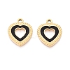 304 Stainless Steel Enamel Pendants STAS-Q111-14G-02-1