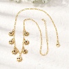 Brass Micro Pave Cubic Zirconia Sun Pendant Necklaces NJEW-B157-16G-3