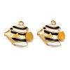 304 Stainless Steel Enamel Pendants STAS-C150-01I-1