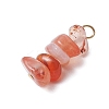 10Pcs 5 Colors 12 Constellation Natural Citrine & Golden Sheen Obsidian & Rose Quartz & South Red Agate & White Moonstone Pendants PALLOY-JF02839-10-4