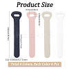 24Pcs 4 Colors Imitation Leather Zipper Pull Fixer Replacement for Tab Luggage Purse Repair Accessories DIY-GF0011-62A-2