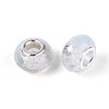 Transparent Resin Rondelle European Beads RESI-N044-02E-2