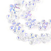 Transparency Electroplate Glass Beads Strands GLAA-T023-38A-01-3