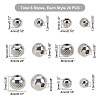 120Pcs 6 Style 304 Stainless Steel Beads STAS-UN0025-48-3