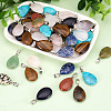 50Pcs Natural & Synthetic Mixed Gemstone Pendants G-TA0001-47-4