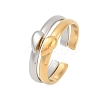 304 Stainless Steel Adjustable Cuff Rings RJEW-Z091-02GP-2