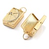 Brass Pave Clear Cubic Zirconia Pendants KK-U009-11C-G-2
