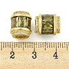 Rack Plating Brass Micro Pave Cubic Zirconia European Beads LS-KK-F089-31G-05-3