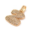 Brass Micro Pave Cubic Zirconia Pendants KK-C076-29Z-G01-2