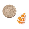 Glass Seed Beaded Fruit Pendants PALLOY-MZ00894-02-2