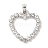 Rack Plating Brass Micro Pave Cubic Zirconia Pendants KK-U027-43P-1