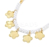 Round ABS Imitation Pearl Beaded Necklaces NJEW-P317-14G-1
