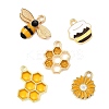 20Pcs 5 Styles Alloy Enamel Pendants ENAM-FP0002-57-1