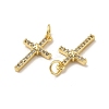 Brass Micro Pave Cubic Zirconia Pendants KK-E068-VB252-3