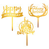 3Pcs 3 Styles Acrylic Cake Toppers FIND-TA0010-38B-1