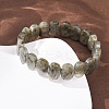 Natural Labradorite Faceted Beaded Stretch Bracelets for Women BJEW-K251-07L-3