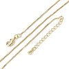 Brass Box Chain Necklaces for Women X-NJEW-D302-42G-4