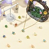50Pcs 10 Colors Glass Pendants PALLOY-YW00180-4