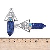 Dyed Natural Lapis Lazuli Faceted Pointed Bullet Big Pendants G-H076-02P-011-2