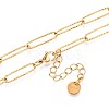 304 Stainless Steel Paperclip Chain Necklace BJEW-B072-01G-2