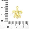Brass Micro Pave Clear Cubic Zirconia Connector Charms KK-D325-06G-02-3
