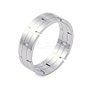 Non-Tarnish 304 Stainless Steel Chain Shape Finger Ring LS-RJEW-C084-01C-P-1