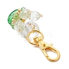 Flower Glass Pendants Decorations HJEW-MZ00248-04-3