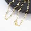 Brass Paperclip Chains Necklace for Women LS-NJEW-P265-29G-3