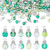 100Pcs Glass Pendants PALLOY-TADJ00015-1