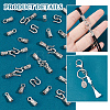  100PCS Tibetan Style Alloy Cord Ends with 100PCS Alloy Hook and S-Hook Clasps TIBE-NB0001-28-5