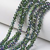 Electroplate Transparent Glass Beads Strands EGLA-A034-T1mm-Q04-1