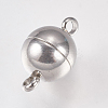 Tarnish Resistant 304 Stainless Steel Magnetic Clasps with Loops STAS-G173-05P-8mm-3