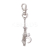 3Pcs Moon & Star Brass Cable Chains Macrame Pouch Empty Stone Holder Pendant Decorations KK-CJA6FD-P-3