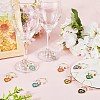 Brass Wine Glass Charms AJEW-SC0002-46-4