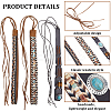 3Pcs 3 Styles Crystal Rhinestone Southwestern Cowboy Hat Belt DIY-CP0009-17A-5