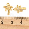 Brass with Clear Cubic Zirconia Pendants KK-N254-23G-3