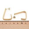 304 Stainless Steel Trapezoid Stud Earrings EJEW-P324-13G-5