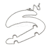 304 Stainless Steel Link Chain Necklaces for Women Men NJEW-K292-01I-P-4