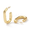 Brass Half Hoop Earrings EJEW-A056-23G-2