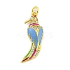 Brass Micro Pave Clear Cubic Zirconia Pendants KK-R159-14C-G-1