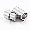 Tarnish Resistant Smooth 304 Stainless Steel Magnetic Clasps with Glue-in Ends STAS-H402-17P-5mm-2