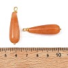 Natural Red Aventurine Pendants PALLOY-JF05882-3