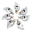 10Pcs Halloween Theme Transparent Resin Ghost Charms RESI-CJ0002-94-3