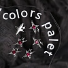 Star Alloy Rhinestone Cabochons MRMJ-WH0075-114-10-1