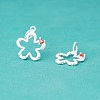 925 Sterling Silver Pave Orange Red Cubic Zirconia Pendants STER-A048-11MS-1