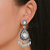 60Pcs 10 Styles Tibetan Style Alloy Cabochon Connector Settings TIBE-CJ0001-14-7