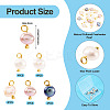 20Pcs 5 Colors Natural Cultured Freshwater Pearl  Charms PALLOY-TAC0165-4