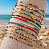 10Pcs Glass Seed Bead Stretch Bracelet Set LV7634-2-1