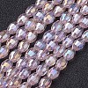 Electroplate Glass Beads Strands GC885Y-6-1