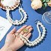 2Pcs 2 Styles White ABS Imitation Pearl Round Beaded Bag Extender Chains AJEW-CJ00010-4